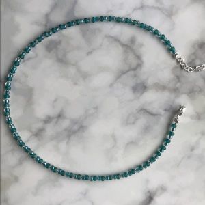 Blue and green choker